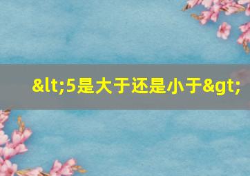 <5是大于还是小于>