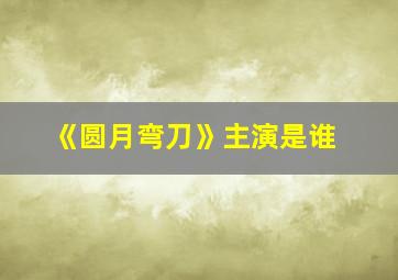 《圆月弯刀》主演是谁