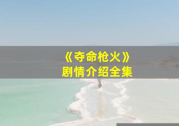 《夺命枪火》剧情介绍全集