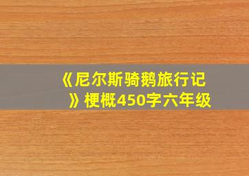 《尼尔斯骑鹅旅行记》梗概450字六年级