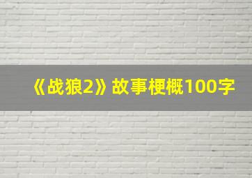 《战狼2》故事梗概100字