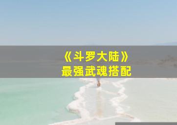 《斗罗大陆》最强武魂搭配