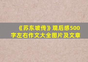 《苏东坡传》观后感500字左右作文大全图片及文章