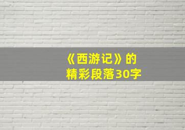 《西游记》的精彩段落30字