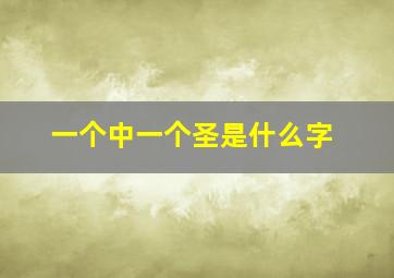 一个中一个圣是什么字