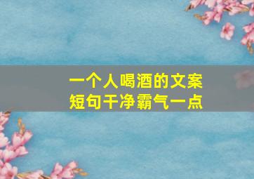 一个人喝酒的文案短句干净霸气一点