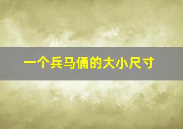 一个兵马俑的大小尺寸