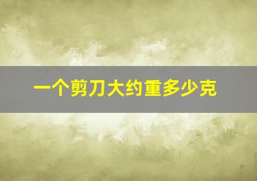 一个剪刀大约重多少克