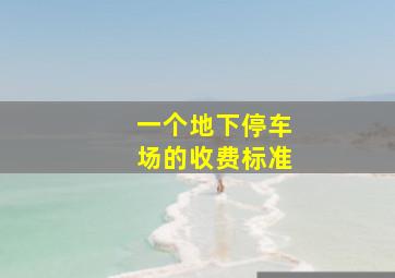 一个地下停车场的收费标准