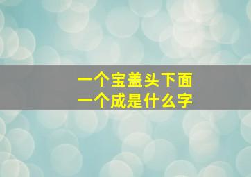 一个宝盖头下面一个成是什么字