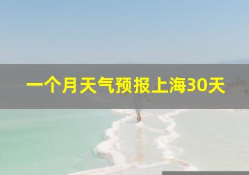 一个月天气预报上海30天