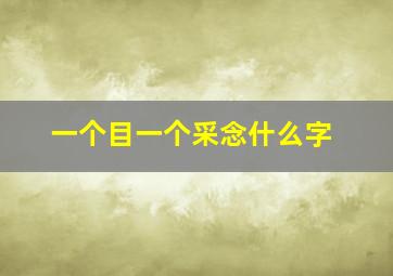 一个目一个采念什么字