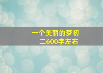 一个美丽的梦初二600字左右