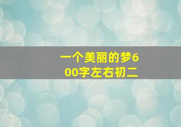 一个美丽的梦600字左右初二