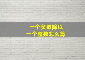 一个负数除以一个整数怎么算