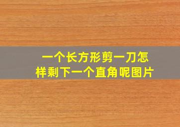 一个长方形剪一刀怎样剩下一个直角呢图片