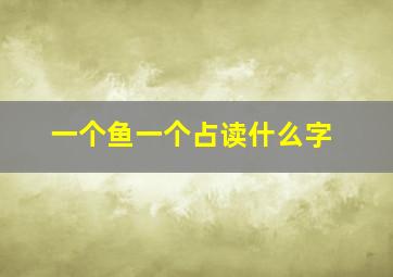 一个鱼一个占读什么字