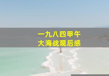 一九八四甲午大海战观后感