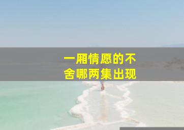 一厢情愿的不舍哪两集出现