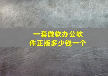 一套微软办公软件正版多少钱一个