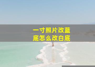 一寸照片改蓝底怎么改白底