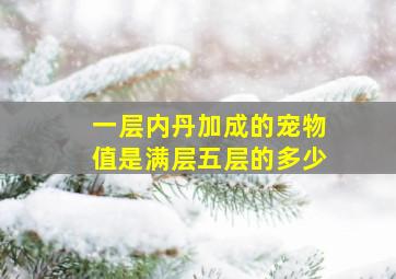 一层内丹加成的宠物值是满层五层的多少