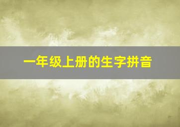 一年级上册的生字拼音