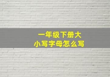 一年级下册大小写字母怎么写