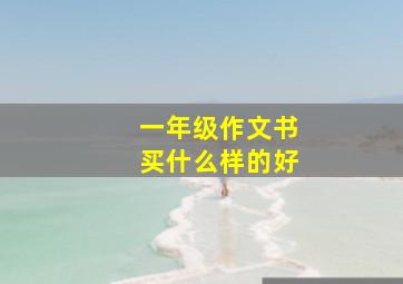 一年级作文书买什么样的好