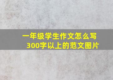 一年级学生作文怎么写300字以上的范文图片