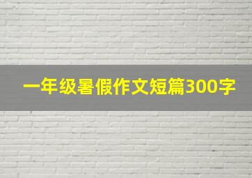 一年级暑假作文短篇300字