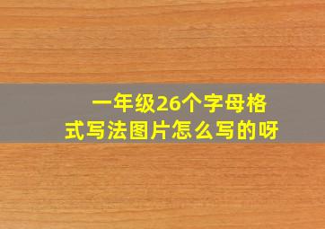 一年级26个字母格式写法图片怎么写的呀