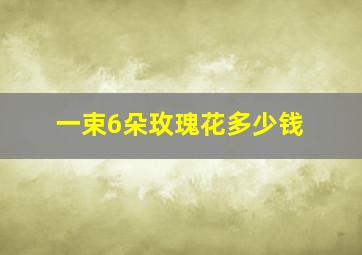 一束6朵玫瑰花多少钱