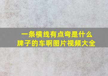 一条横线有点弯是什么牌子的车啊图片视频大全