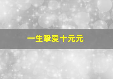 一生挚爱十元元