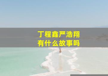 丁程鑫严浩翔有什么故事吗