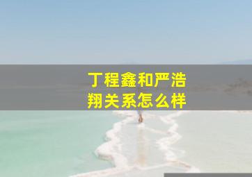 丁程鑫和严浩翔关系怎么样