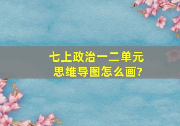 七上政治一二单元思维导图怎么画?