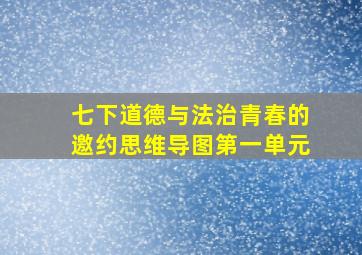 七下道德与法治青春的邀约思维导图第一单元