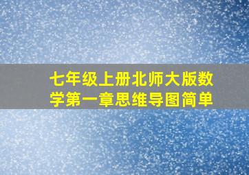 七年级上册北师大版数学第一章思维导图简单