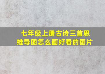 七年级上册古诗三首思维导图怎么画好看的图片