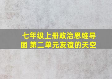 七年级上册政治思维导图 第二单元友谊的天空