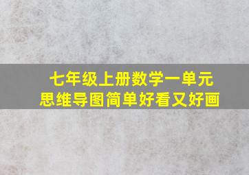 七年级上册数学一单元思维导图简单好看又好画