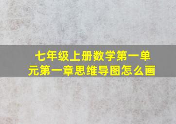 七年级上册数学第一单元第一章思维导图怎么画