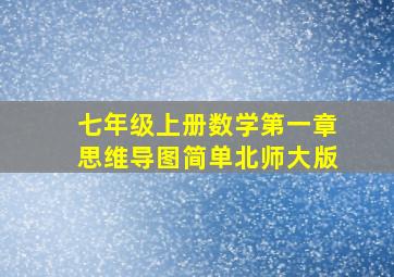 七年级上册数学第一章思维导图简单北师大版