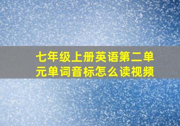 七年级上册英语第二单元单词音标怎么读视频