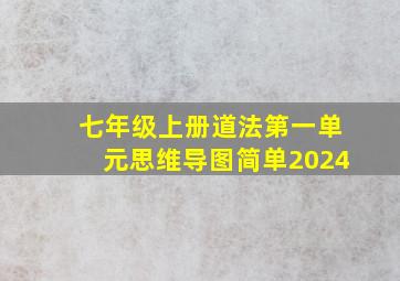 七年级上册道法第一单元思维导图简单2024