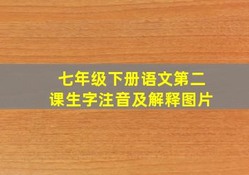 七年级下册语文第二课生字注音及解释图片