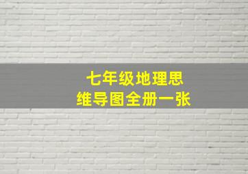 七年级地理思维导图全册一张