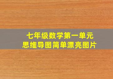 七年级数学第一单元思维导图简单漂亮图片